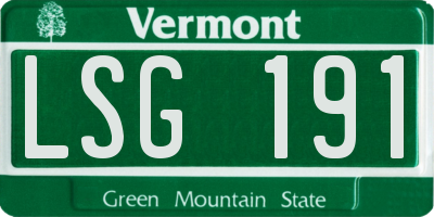 VT license plate LSG191