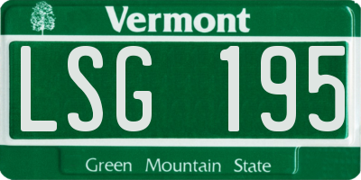 VT license plate LSG195