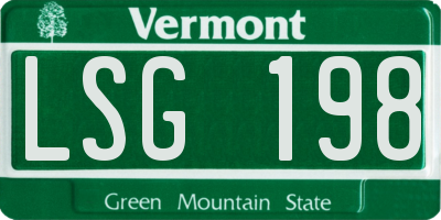 VT license plate LSG198