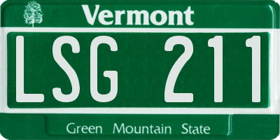 VT license plate LSG211