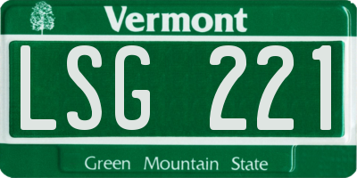 VT license plate LSG221