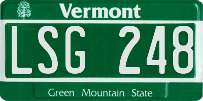 VT license plate LSG248