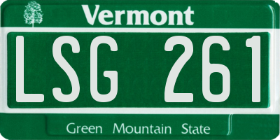 VT license plate LSG261
