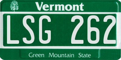 VT license plate LSG262