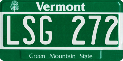 VT license plate LSG272