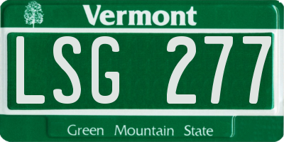 VT license plate LSG277