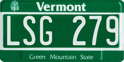 VT license plate LSG279