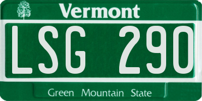VT license plate LSG290