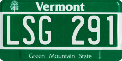 VT license plate LSG291