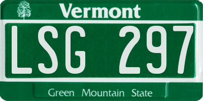 VT license plate LSG297