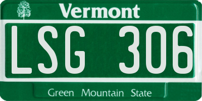VT license plate LSG306