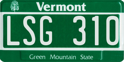 VT license plate LSG310