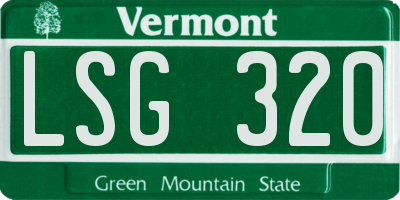 VT license plate LSG320