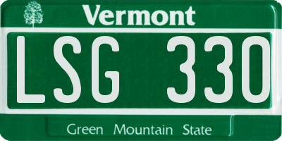 VT license plate LSG330