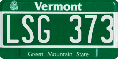 VT license plate LSG373