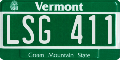 VT license plate LSG411