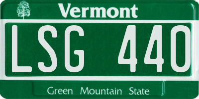 VT license plate LSG440