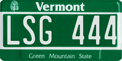 VT license plate LSG444