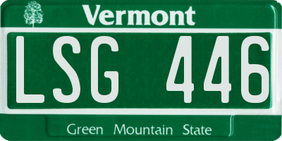 VT license plate LSG446