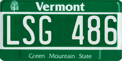 VT license plate LSG486