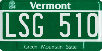 VT license plate LSG510