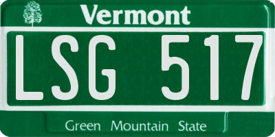 VT license plate LSG517