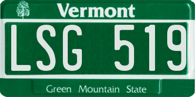 VT license plate LSG519