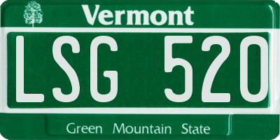 VT license plate LSG520