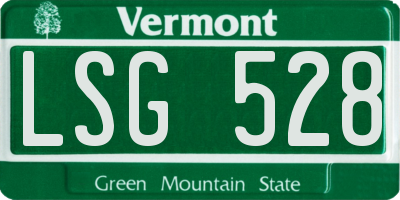 VT license plate LSG528