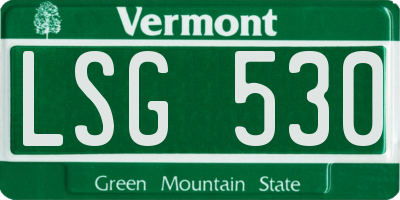 VT license plate LSG530