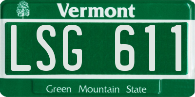 VT license plate LSG611