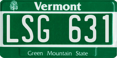 VT license plate LSG631