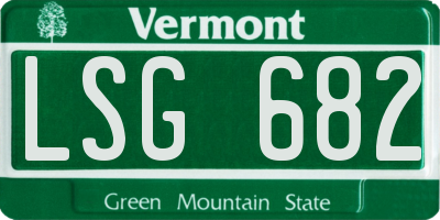 VT license plate LSG682