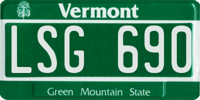 VT license plate LSG690