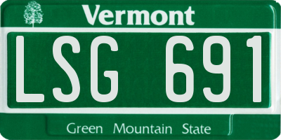 VT license plate LSG691