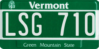 VT license plate LSG710