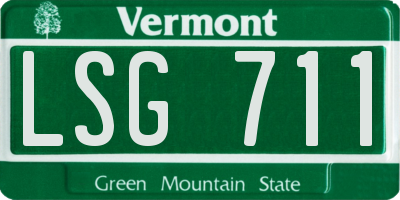 VT license plate LSG711