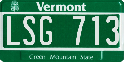 VT license plate LSG713