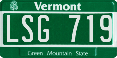VT license plate LSG719
