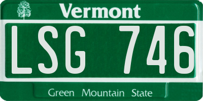 VT license plate LSG746