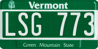VT license plate LSG773