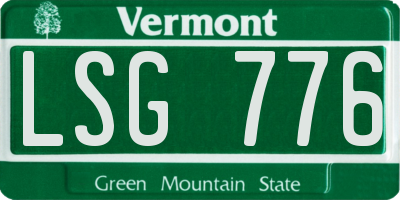 VT license plate LSG776