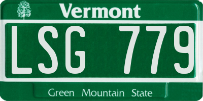 VT license plate LSG779