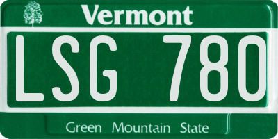 VT license plate LSG780