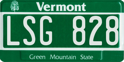 VT license plate LSG828