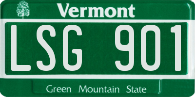 VT license plate LSG901