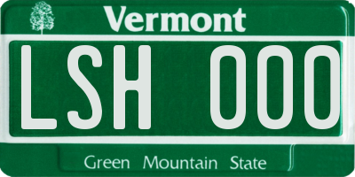 VT license plate LSH000