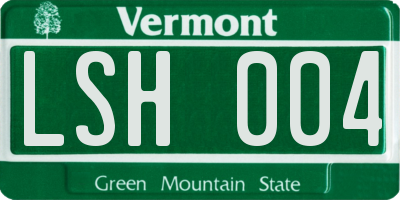 VT license plate LSH004