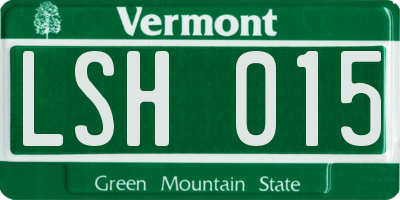 VT license plate LSH015