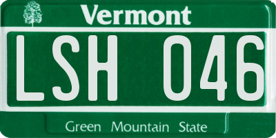 VT license plate LSH046